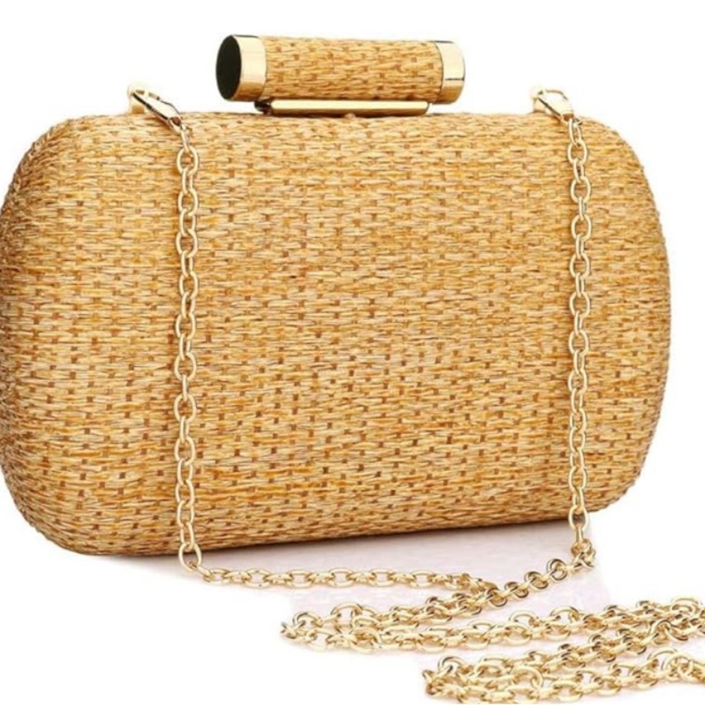 Classy and Stylish YYW Straw Clutch Purse - MINT